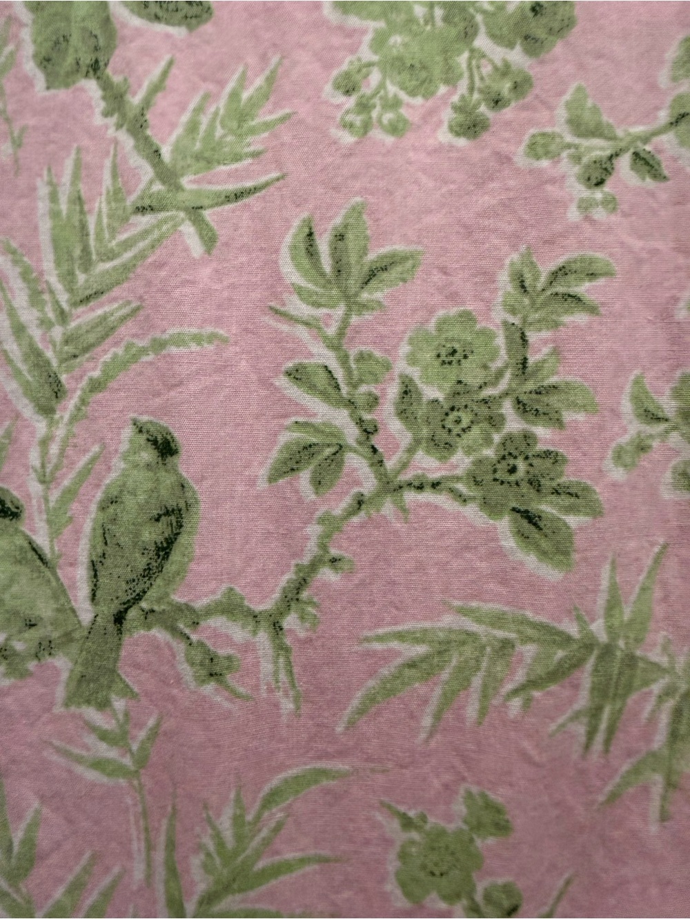 crown & ivy Pink Floral Tiered Dress with Green Botanical Print - Picture 5 of 5